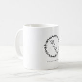 Mug Couronne de monogramme élégante et classique (Devant gauche)