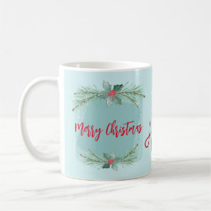 Mug Couronne de Noël aux branches saintes et épinettes