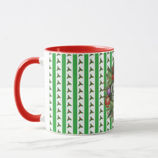 Mug Couronne de Noël aux couleurs des fêtes (Gauche)