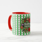 Mug Couronne de Noël aux couleurs des fêtes (Devant gauche)