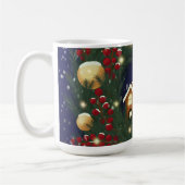 Mug Couronne de Noël avec branches de pin (Gauche)
