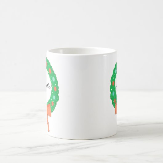 Mug Couronne de Noël avec cabot (Centre)