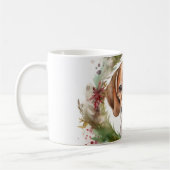Mug Couronne de Noël Beagle Chien de fête (Gauche)