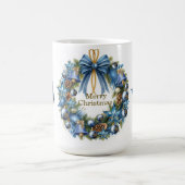 Mug Couronne de Noël bleue et or (Centre)