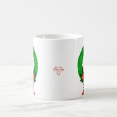 Mug Couronne de Noël classique avec nœud rouge (Centre)