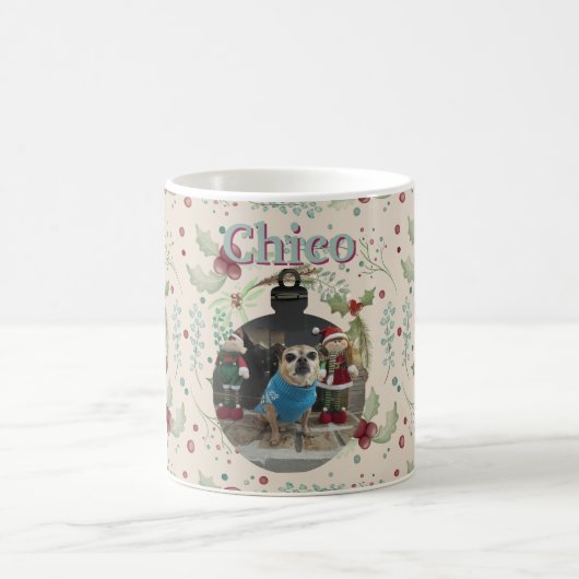 Mug Couronne de Noël de la forêt de feuillus persistan (Centre)