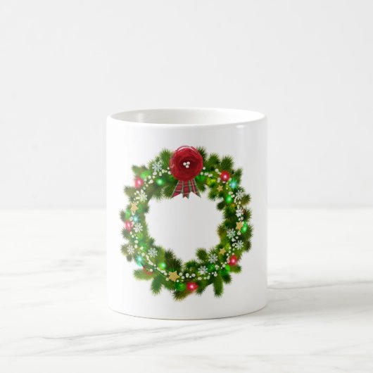 Mug Couronne de Noël décorée festive (Centre)