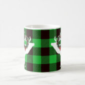 Mug Couronne de Noël en plaid buffle vert élaphe (Centre)