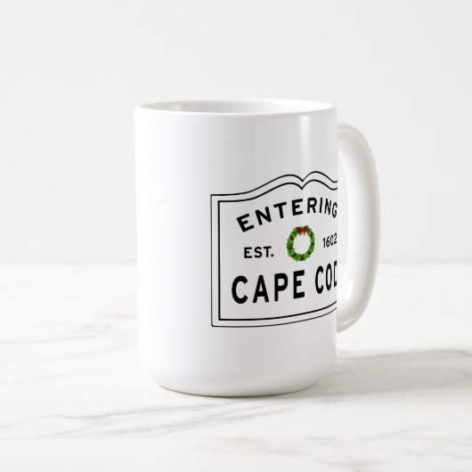 Mug Couronne de Noël entrant Cape Cod (Devant droit)