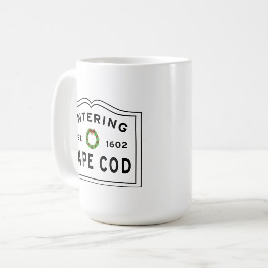 Mug Couronne de Noël entrant Cape Cod (Devant gauche)