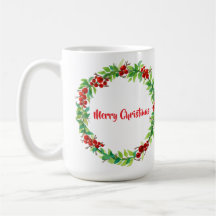 Couronne de Noël festive avec des baies rouges
