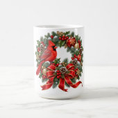 Mug Couronne de Noël persistante Cardinal d'hiver (Centre)