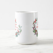 Mug Couronne de Noël, typographie et Robin Rouge (Centre)