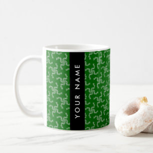 Mug Couronne de Noël, Verte, Votre nom, Personnaliser