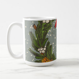 Mug Couronne de Noël victorienne vintage