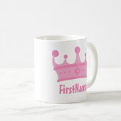 Mug Couronne de nom personnalisé (Devant droit)