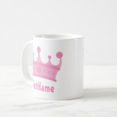 Mug Couronne de nom personnalisé (Devant gauche)