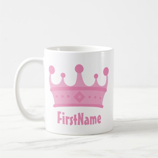 Mug Couronne de nom personnalisé (Gauche)
