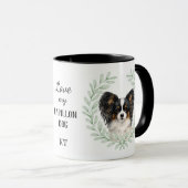Mug Couronne de papillon en eucalyptus Monogramme (Devant droit)
