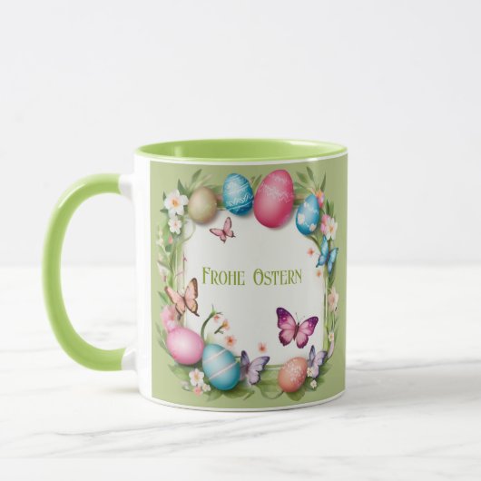 Mug Couronne de Pâques : Joyeuses Pâques - (Gauche)
