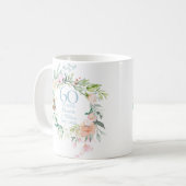 Mug Couronne de roses champêtres pour les 60/75 ans (Devant gauche)