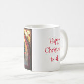 Mug Couronne de style vitrail Joyeux Noël à tous (Devant droit)