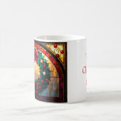 Mug Couronne de style vitrail Joyeux Noël à tous (Centre)