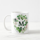 Mug Couronne de trèfle vert aquarelle Saint Patrick (Gauche)