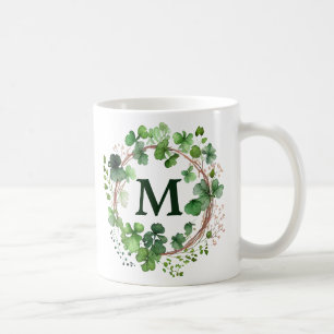 Mug Couronne de trèfle vert aquarelle Saint Patrick
