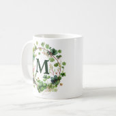 Mug Couronne de trèfle vert aquarelle Saint-Patrick (Devant gauche)