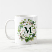 Mug Couronne de trèfle vert aquarelle Saint-Patrick (Gauche)
