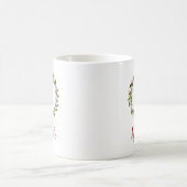 Mug Couronne de verdure des Fêtes avec monogramme de f (Centre)
