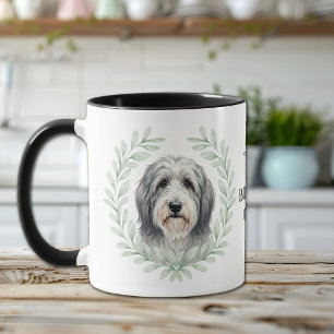 Mug Couronne d'eucalyptus Barbu de Collie Monogramme