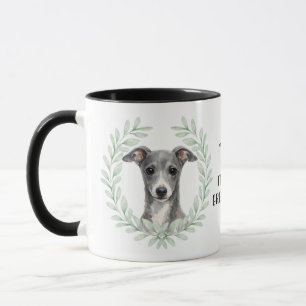 Mug Couronne d'eucalyptus Monogramme Lévrier Italien