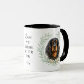 Mug Couronne d'eucalyptus Setter Gordon Chien Monogram (Devant droit)