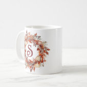 Mug Couronne d'hiver initiale personnalisée (Devant gauche)