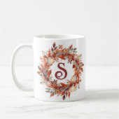 Mug Couronne d'hiver initiale personnalisée (Gauche)