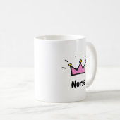 Mug Couronne d'infirmière princesse rose Art (Devant droit)