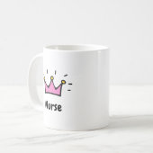 Mug Couronne d'infirmière princesse rose Art (Devant gauche)