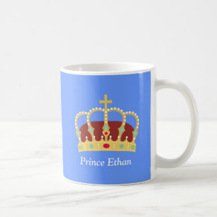 Mug Couronne élégante de prince avec des bijoux pour g