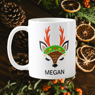 Mug Couronne festive de baies Antennes de fête de Noël