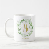 Mug Couronne Feuille verte | Faux Gold M. (Gauche)