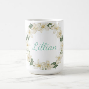 Mug Couronne florale aquarelle pour la fête des mères