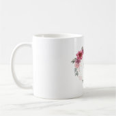 Mug Couronne florale avec Initiales de mariée et de ch (Gauche)