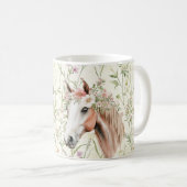 Mug Couronne florale de cheval (Devant droit)