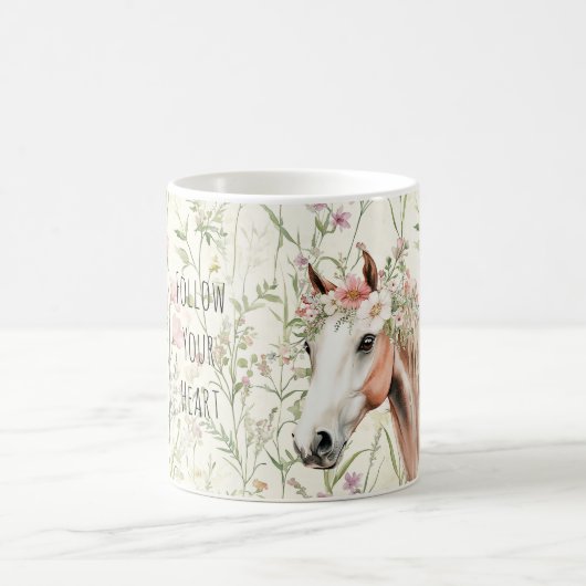 Mug Couronne florale de cheval (Centre)