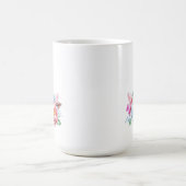 Mug Couronne florale de licorne d'aquarelle (Centre)