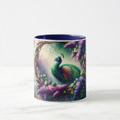Mug Couronne florale de paon enchanté (Centre)
