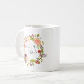 Mug Couronne florale estivale vibrante Mère de la mari (Devant gauche)