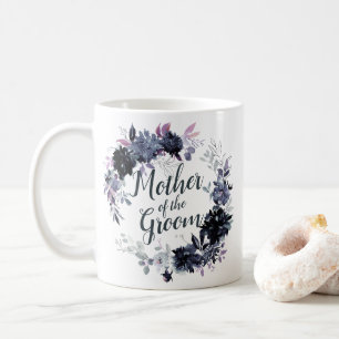 Mug Couronne florale nocturne chic, mère du marié